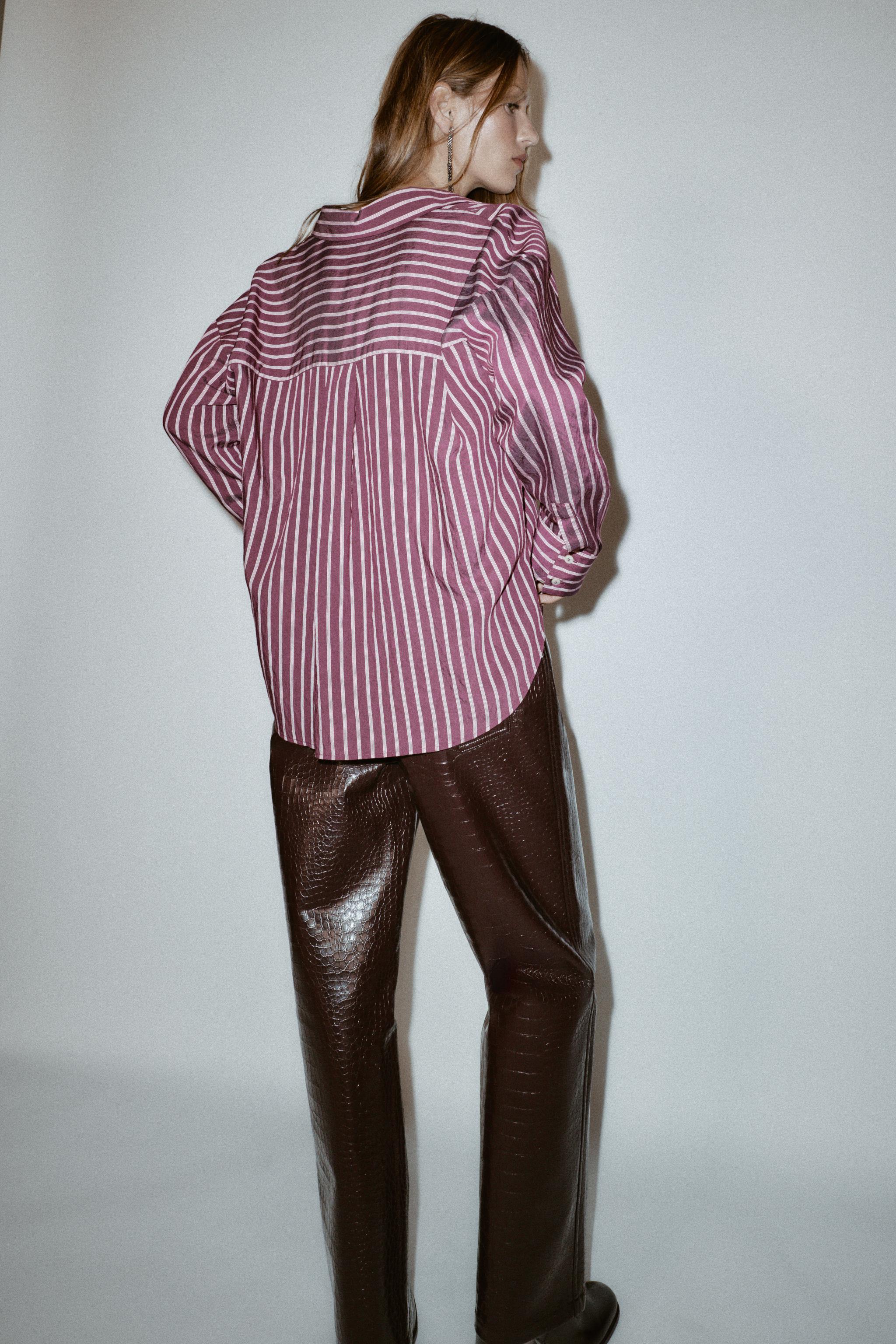 CHEMISE OVERSIZE EN POPELINE À RAYURES